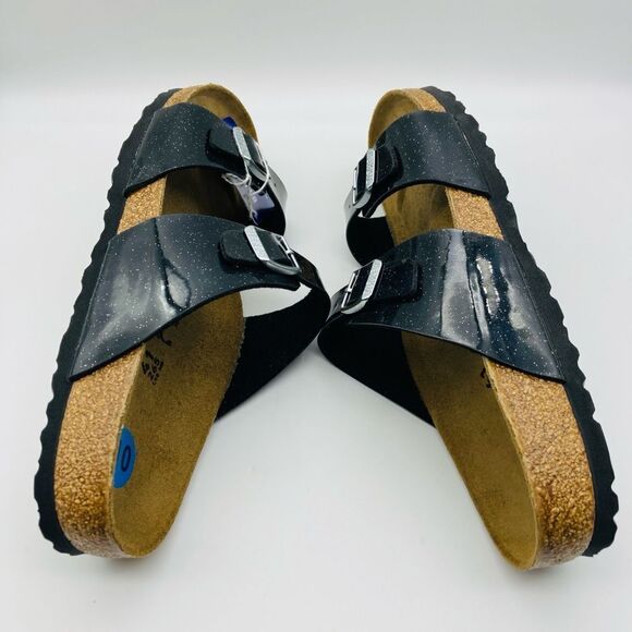 NWT Birkenstock Arizona Patent Leather Sandals 41/265/10 Germany - Picture 8 of 11